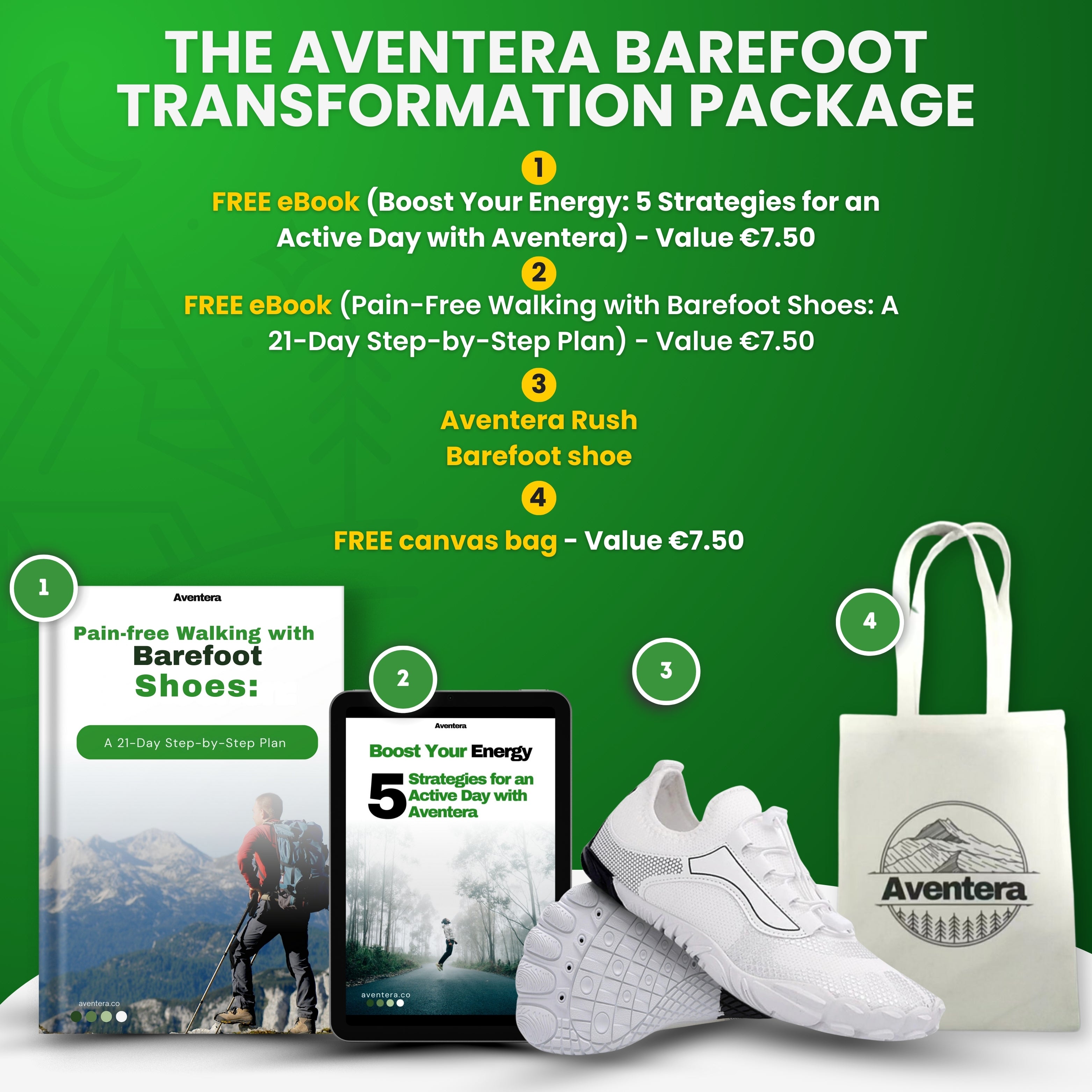 Aventera Rush | The Healthy And Pain Relieving Barefoot Shoes